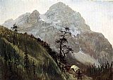 Albert Bierstadt Famous Paintings - Western Trail - The Rockies